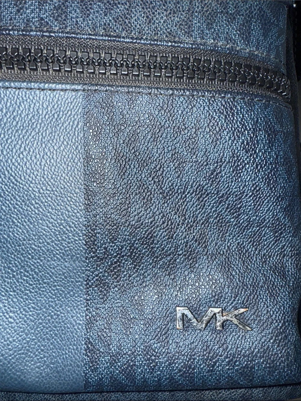 Michael Kors Men’s Black Backpack with Blue Stripe